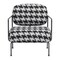 Homeroots 29" Black And White And Black Upholstered Houndstooth Arm Chair 572294 - alternate 4