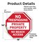 Signmission No Trespassing Private Property No, 18 inch X 18 inch, Vinyl Decal, 2PK OC-D-2PACK-18-91 - alternate 4