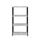 Homeroots 44" Antiqued White And Black Distressed Metal and Wood Four Tier Etagere Bookcase 486301 - alternate 5