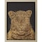 Homeroots Leopard Portrait Gold Framed Print Wall Art 526936 - alternate 1