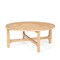 Homeroots 39" Natural and White Solid Wood Round Distressed Coffee Table 596405 - alternate 9
