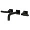 Kingston Brass Double-Handle Wall Mount Bathroom Faucet, Matte Black KS6120KL - alternate 1