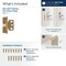 Amerock 3/4in 19mm Door Thickness Full Inset Full Wrap Ball Tip Champagne Bronze Cabinet Hinge, Single PK3175TBCZ - alternate 3