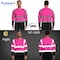 Protectx Long Sleeve T-Shirt, Polyester, Pink, M, 3 PK ST-150LS1-PK-M-03 - alternate 6