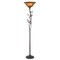Homeroots 72" Amber Torchiere Floor Lamp With Brown Glass Dome Shade 526342 - alternate 5