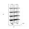 Homeroots Espresso Metal Four Tier Bookcase 333434 - alternate 5