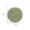 Homeroots 8' Olive Green And Light Green Round Floral Washable Indoor Outdoor Area Rug 594649 - alternate 6