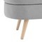 Homeroots 44" Gray and Brown Linen Upholstered Storage Bench with Flip Top 555445 - alternate 13