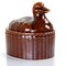 Martha Stewart 9 Inch Stoneware Sculpted Goose Covered Oval Baker in Brown 120453.02 - alternate 8