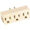 Leviton 006-00697-00I Triple Tap Outlet Adapter, 2 -Pole, 15 A, 125 V, 3 -Outlet, NEMA: NEMA 5-15R, Ivory 697-I - alternate 7