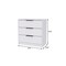 Homeroots 28" White Wood Three Drawer Dresser 534962 - alternate 4