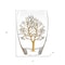 Homeroots 12" Clear And Gold Tree Of Life Oval Lead Free Crystal Table Vase 375737 - alternate 4