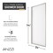 Anzzi Welle 74x34in Framed Fixed Shower Screen Door, Brushed Nickel with 5/16in 8mm Tempered Fluted Glass SD-AZ22-01BN-FL - alternate 9