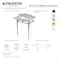 Kingston Brass 36-Inch Carrara Marble Console Sink with Stainless Steel Legs, 8-Inch, 3-Hole KMS36227M8SQ6 - alternate 2