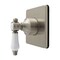 Kingston Brass Single-Handle Six-Way Diverter Valve with Square Trim Kit, Brushed Nickel KS4048BPL - alternate 1