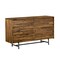 Homeroots 57" Brown and Black Solid Wood Six Drawer Double Dresser 518627 - alternate 7