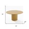 Homeroots 60" Brown Solid Wood Pedestal Base Round Top Dining Table 720991 - alternate 3