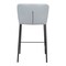 Homeroots Set of Two 26" Gray And Black Faux Leather And Steel Counter Height Bar Chairs 555746 - alternate 8