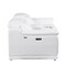 Homeroots 107in White and Silver Italian Leather Power Reclining Loveseat With Storage 720575 - alternate 1
