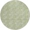 Homeroots 8' Green And Ivory Round Geometric Washable Indoor Outdoor Area Rug 594991 - alternate 8