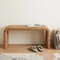 Homeroots 48in Beige and Brown Boucle and Solid Wood Upholstered Bench 723429 - alternate 10