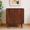 Homeroots 26in Brown Solid Wood Accent Cabinet With Two Doors 654285 - alternate 10