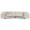 Homeroots 102" Cream Fabric Sofa With Black Legs 641046 - alternate 1