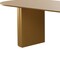 Homeroots 86" Natural Solid Wood Pedestal Base Oval Dining Table 720702 - alternate 4
