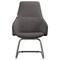 Leisuremod Celeste Office Chair in Upholstered Leather and Iron Frame, Grey CGO20GRL - alternate 4