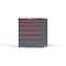 Strong Hold 6 drawer cabinet - (1x 2ft, 1x 3ft, 1x 4ft, 3x 5ft) - Red accents - Keyed Alike S3036-PPAAS-0605DS - alternate 3
