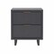 Manhattan Comfort Elara 18 in Solid Wood Nightstand in Charcoal Gray (2-Drawer) NS1780-5 - alternate 6