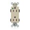 Leviton Straight Blade Receptacle, 5-15R, 15 A, 125V AC, Flush Mount, Self-Grounded M1626-PLI - alternate 1