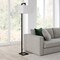 Homeroots 68" Black Floor Lamp With White Frosted Glass Rectangular Shade 523417 - alternate 8