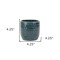 Homeroots Teal Blue Ceramic 17 Ounce Dotted Round Distressed Pot Planter 487458 - alternate 5