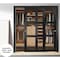 Sartodoors Sliding Closet Bypass Doors, Lucia 2555 Matte Black with Clear Glass, Sturdy Rails Moldings Trims LUCIA2555DBD-BLK-36 - alternate 5
