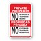 Signmission Private No Hunting Trespassing Propiedad Privada N Aluminum, 18" H, A-1824-24853 A-1824-24853 - alternate 1