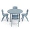 Flash Furniture 5 PC Plastic Activity Table and 4 Chairs Set, 10.5 in Seat Height-Dusty Blue YU-YCX-0073-2-ROUND-TBL-DSTYBL-E-GG - alternate 10