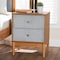 Baxton Studio Taylin Mid-Century Grey Corduroy and Oak Brown Wood 2-Drawer Nightstand 257-14145-ZORO - alternate 10