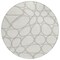 Homeroots 8' Ivory And Gray Round Abstract Washable Indoor Outdoor Area Rug 600542 - alternate 8