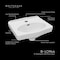 Whitehaus Collection 15 in Rectangular Wall Mount Basin with Integrated Oval Bowl and Single Faucet Drilling /w Overflow B-LO944 - alternate 6