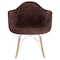 Leisuremod Wilson Velvet Eiffel Base Rocking Chair, Coffee Brown WR25VBR - alternate 7
