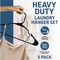 Lifemaster Heavy-Duty Plastic Hangers, Non-Slip, Space-Saving, Holds 5 lbs, Black, 5PK LMPLCBK5 - alternate 7