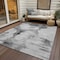 Homeroots 5' X 8' Gray Silver And Charcoal Abstract Washable Indoor Outdoor Area Rug 582669 - alternate 5