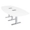 Skutchi Designs Arc Boat Conference Table With Power, 48 in W, 96 in L HAR-ABOT-48X96-T-W960-ESIL - alternate 1
