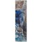 Homeroots 8' Blue Abstract Washable Indoor Outdoor Runner Rug 559650 - alternate 7