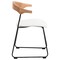 Leisuremod Lyra Collection Modern Chair in Natural Wood back and White Seat, 4PK LCNW-41W4 - alternate 10