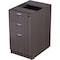 Boss 3 Drawer Desk Pedestal, Driftwood, Legal, Letter N166-DW - alternate 1