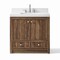 Homeroots 36" Brown Wood Freestanding Bathroom Vanity With White Quartz Countertop 714295 - alternate 1
