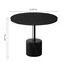 Homeroots 17" Black Steel And Stone Round Coffee Table 520855 - alternate 4