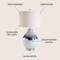 Jonathan Y Mia 27" Glass/Metal LED Table Lamp, Blue/White JYL1065A - alternate 7